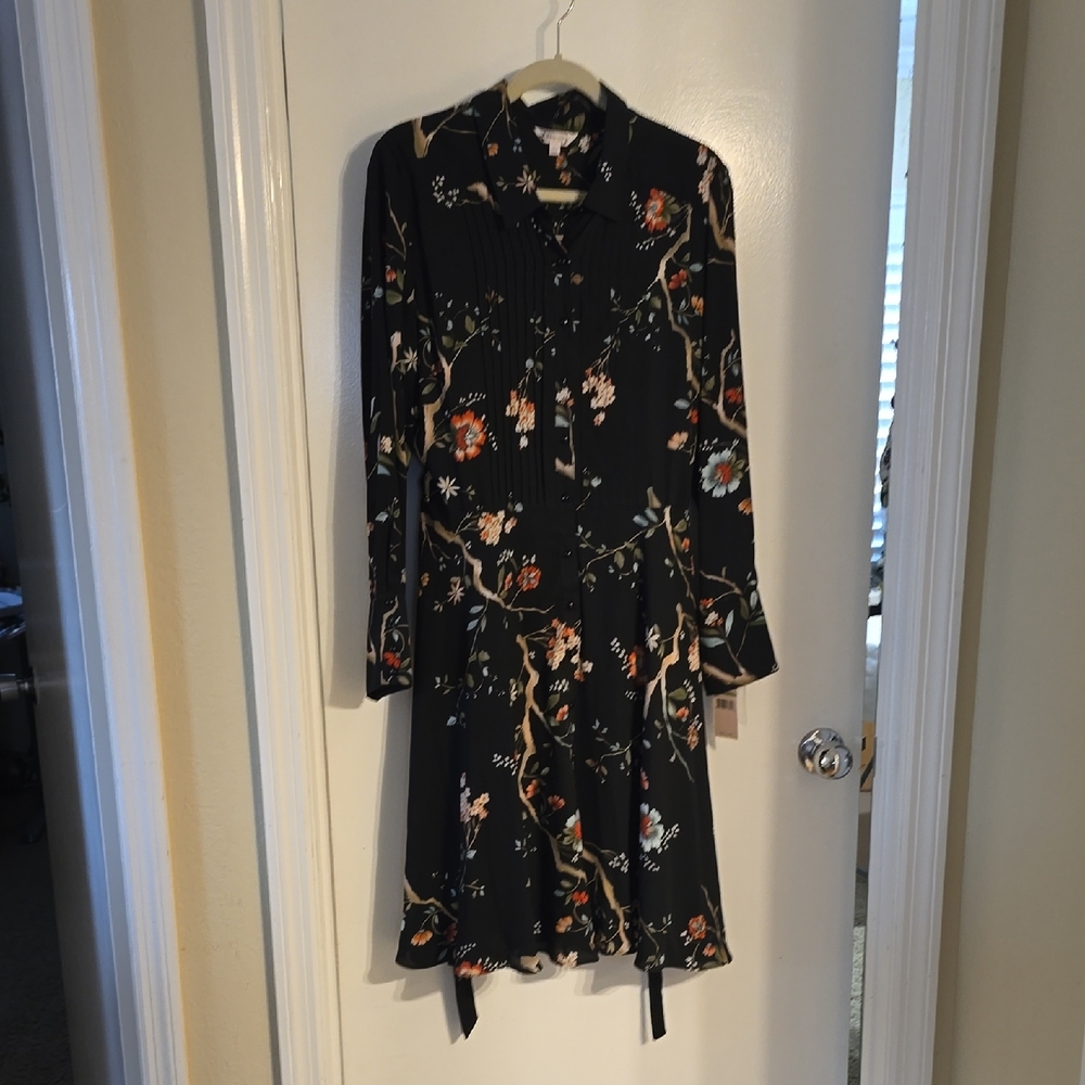 Floral Black Dress